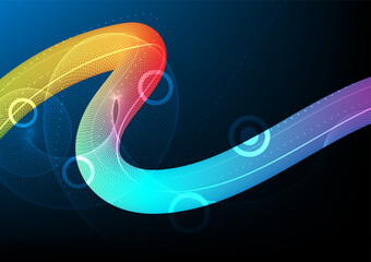 Abstract background with digital 3d tube