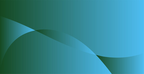 Teal Curves Abstract Gradient Flow