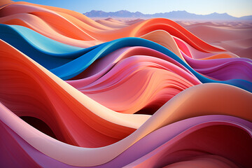 eternal allure of undulating sand dunes, capturing their elegant contours, interplay of luminescence and obscurity, and essence of unspoiled, wind kissed vistas
