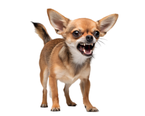 Angry Chihuahua Growling 2 Years Old Isolated on Transparent Background