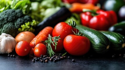Fresh, vibrant assortment of colorful vegetables