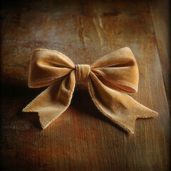 Gold Satin Ribbon Bow - Elegant Gift Decoration
