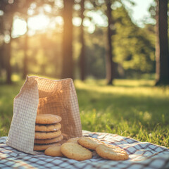 Autumn Picnic with Sweet Cookies