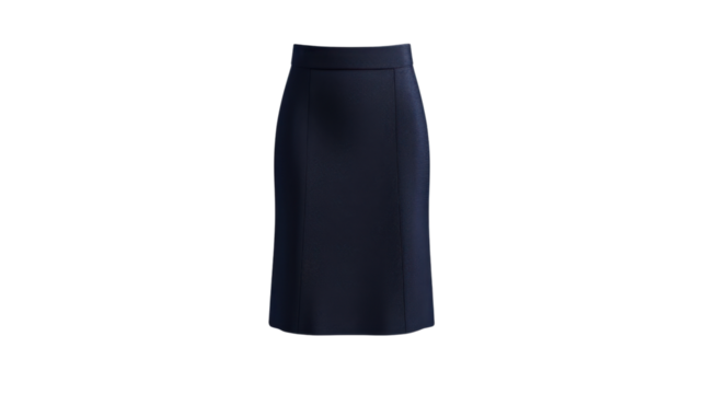 Dark blue pencil skirt isolated on transparent background - Powered by Adobe