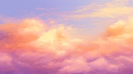 Painted Pastel Sky Cloudscape Artistic Impression