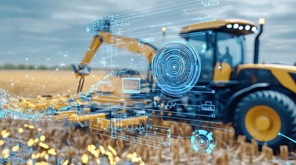 Innovative agricultural technology in action farm field digital farming rural environment aerial view precision agriculture