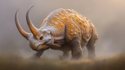 Ancient rhino-like creature, majestic stance