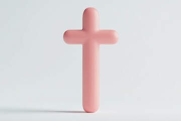 Obraz premium Pastel pink capital letter T