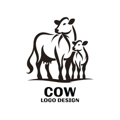 Cow Vector Logo Design