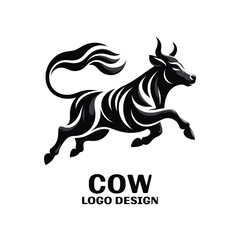 Obraz premium Cow Vector Logo Design
