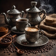 "Write a step-by-step guide for making Turkish coffee at home, including tips for achieving the perfect foam."