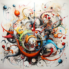 Abstract representation of chaos and order. 