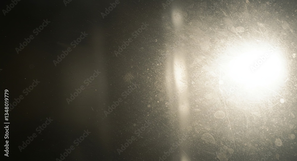 Aufkleber a blurry image of a window with a light shining through it