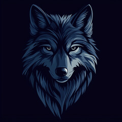 Wolf vector illustration for logo or design. Generative AI