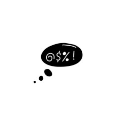 Swear word speech bubble icon