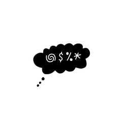 Swear word speech bubble icon