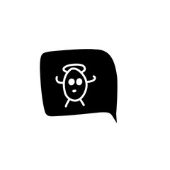 Swear word speech bubble icon