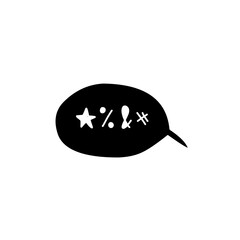 Swear word speech bubble icon