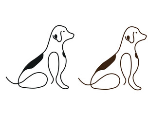 dog logo featuring modern, minimal, and creative design. Perfect for pet brands, businesses, and branding needs. Available in vector format, line art design