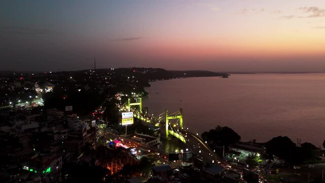 bhopal city evening aerial view