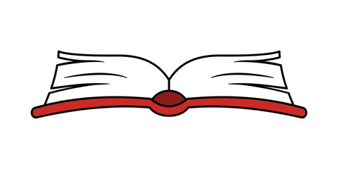 Vector Open Book Flat Design Illustration