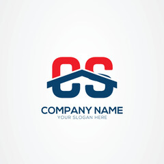CS or SC Creative Modern Letters Logo Design Element