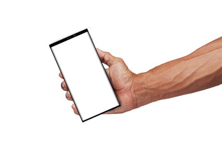 A mobile phone image on a white background with a clipping path to easily separate the object from the scene.