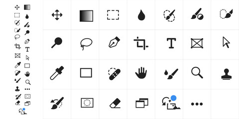 Graphic software Tool Icons Collection