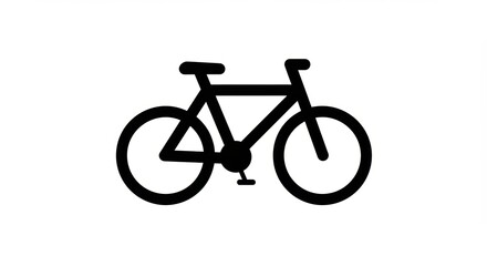 Obraz premium Minimalist bicycle icon: simple and bold design in black and white
