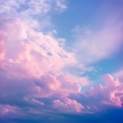 Obraz premium Pink and Blue Cloudscape Sunset Sky