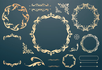 アンティークフレームデザインセット