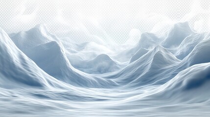Obraz premium Abstract and cold looking landscape shows snowy mountains and mist