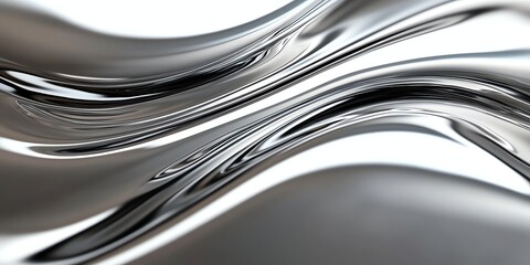 Fluid Metallic Surface Reflecting Light Abstract Background Texture Design