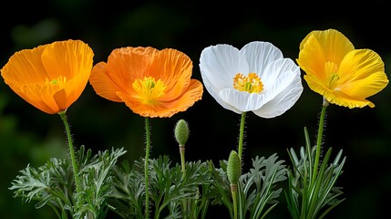 Fototapeta premium Spring flora action vibrant flowers blooming in nature's garden captivating viewpoint