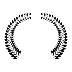 laurel wreath icon set. laurel wreath award icon on white background.