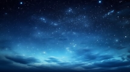 Naklejka premium Night Sky Clouds Stars Celestial Beauty