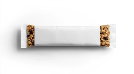Empty granola bar packaging mockup, studio shot