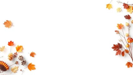 Obraz premium Blank Thanksgiving Layout for Creative Design Mockup