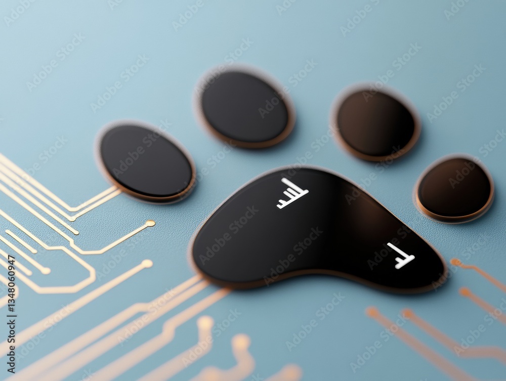 Aufkleber Smart Pet Tech Revolution Innovative IoT Wearable Tracking Devices Transforming Animal Care with Advanced Digital Connectivity and Precision Monitoring