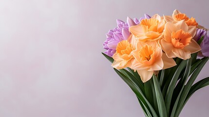 Spring flora action vibrant flower bouquet in nature's embrace captured in soft light