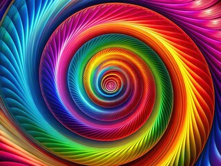 Obraz premium Colorful Spiral Abstract Pattern Design