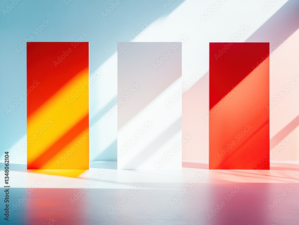 Poster Minimalist Color Block Gradient Immersive Digital Design Visualization for Modern Branding, Creative Marketing and Tech Innovation Aesthetics
