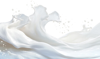 Illustrations of milk production, dairy farming, milk splashes, bottles, cartons, cows, and rustic farm elements, isolated on white background for commercial use.