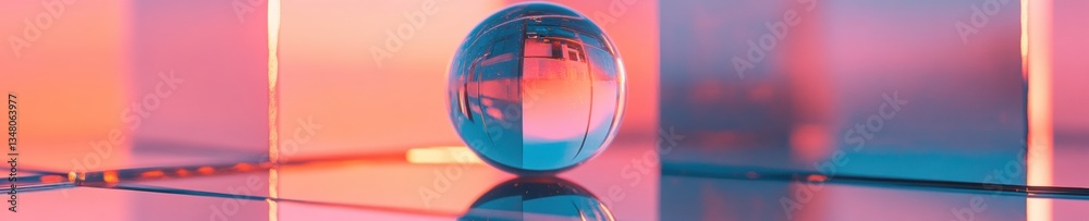 Aufkleber chromatic leadership dynamics translucent sphere redefining strategic innovation in minimalist corpo