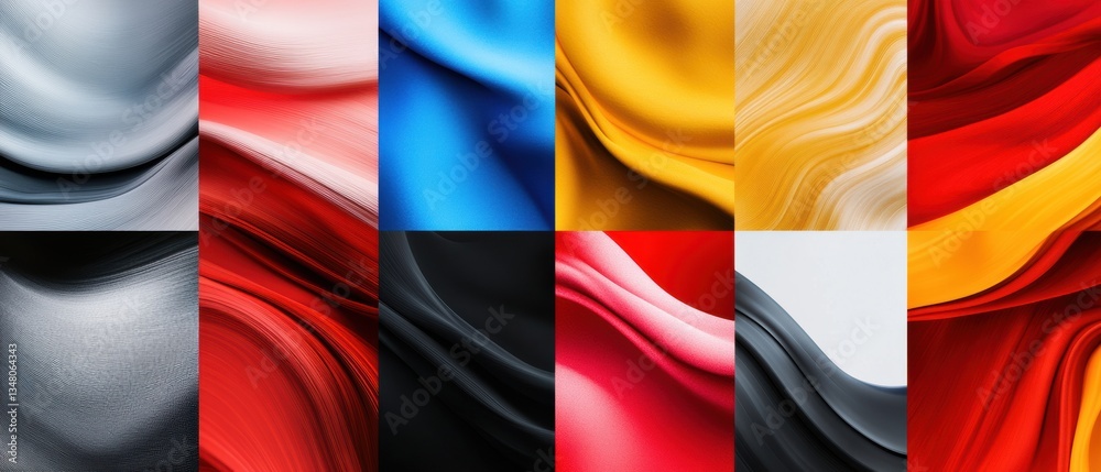 Aufkleber dynamic color flow immersive abstract wave design for digital marketing, brand identity, and visual 