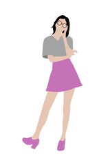 girl in pink dress and skirt