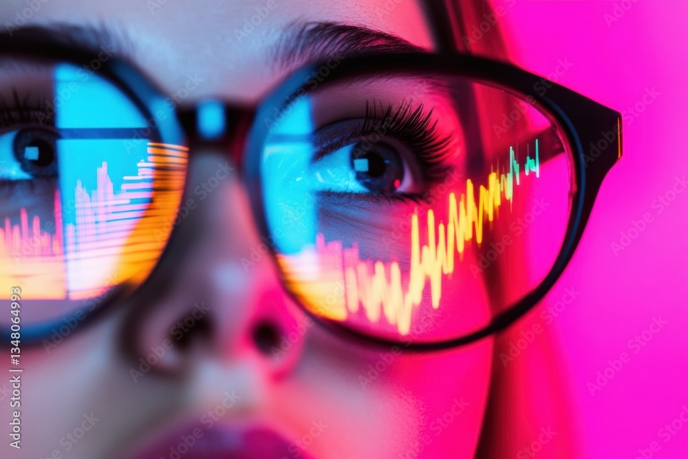 Poster Neon-Powered Data Vision AI-Driven Insights Meets Cyberpunk Aesthetics in Next-Gen Business Intelligence and Analytics Visualization