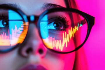 Neon-Powered Data Vision AI-Driven Insights Meets Cyberpunk Aesthetics in Next-Gen Business Intelligence and Analytics Visualization