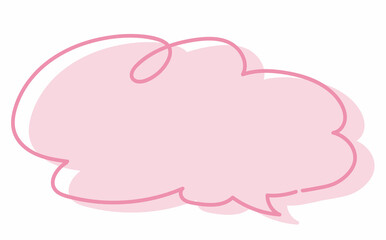 かわいいふきだしの手書き風ベクターイラスト素材