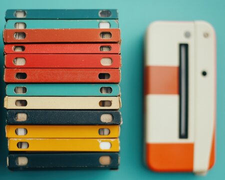 Nostalgic Retro Tech Revival Vintage 8-Track Tape Celebration for National Collectors Day - Analog Memory Preservation and Creative Vintage Styling